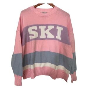 Sincerely Jules Pink and Blue Striped Sweater
